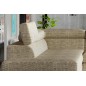 Canapé d'angle convertible - KARL - en tissu luxe 5 places, beige, angle gauche (vu de face) Canapé d'angle convertible - KARL - en tissu luxe 5 places, beige, angle gauche (vu de face)