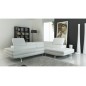 Canapé d'angle en cuir italien 6 places BIRKIN, blanc, angle droit Canapé d'angle en cuir italien 6 places BIRKIN, blanc, angle droit
