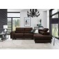 Canapé d'angle convertible - KARL VELOURS - en tissu prestige, 5 places, chocolat, angle droit (vu de face) Canapé d'angle convertible - KARL VELOURS - en tissu prestige, 5 places, chocolat, angle droit (vu de face)