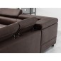 Canapé d'angle convertible - KARL VELOURS - en tissu prestige, 5 places, chocolat, angle droit (vu de face) Canapé d'angle convertible - KARL VELOURS - en tissu prestige, 5 places, chocolat, angle droit (vu de face)