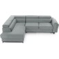 Canapé d'angle convertible - KARL VELOURS - en tissu prestige - 5 places, gris clair, angle gauche (vu de face) Canapé d'angle convertible - KARL VELOURS - en tissu prestige - 5 places, gris clair, angle gauche (vu de face)