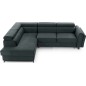 Canapé d'angle convertible - KARL VELOURS - en tissu prestige - 5 places, gris anthracite, angle gauche (vu de face) Canapé d'angle convertible - KARL VELOURS - en tissu prestige - 5 places, gris anthracite, angle gauche (vu de face)