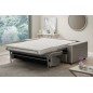 Canapé 3 places convertible en cuir italien de luxe CORAIL, GRIS CLAIR