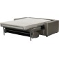 Canapé 3 places convertible en cuir italien de luxe CORAIL, GRIS CLAIR