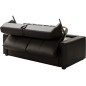 Canapé 3 places convertible en cuir italien de luxe CORAIL, chocolat