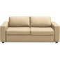 Canapé 3 places convertible en cuir italien de luxe CORAIL, Beige