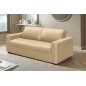 Canapé 3 places convertible en cuir italien de luxe CORAIL, Beige