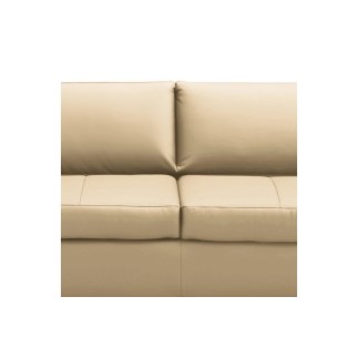Canapé 3 places convertible en cuir italien de luxe CORAIL, Beige