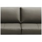 Canapé 3 places convertible en cuir italien de luxe CORAIL, gris foncé