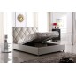 Lit en cuir italien de luxe ENJOY, blanc, 140x190
