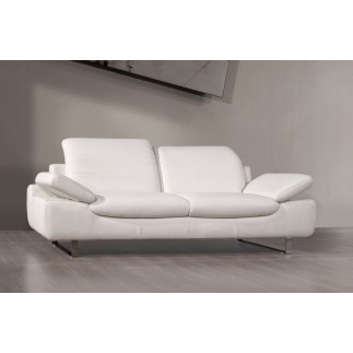 Ensemble de 2 canapés 2 places en cuir supérieur luxe haut de gamme italien, TORINO, blanc