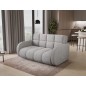 Canapé 2 places convertible tissu doux, gris, coffre, DEVON Canapé 2 places convertible tissu doux, gris, coffre, DEVON