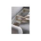 Canapé d'angle convertible - LARSON - en tissu Luxe - 5 places, gris , angle gauche (vu de face)