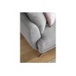 Canapé d'angle convertible - LARSON - en tissu Luxe - 5 places, gris , angle gauche (vu de face)