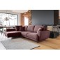 Canapé d'angle convertible - LARSON - en tissu Luxe - 5 places, bordeaux, angle gauche (vu de face) Canapé d'angle convertible - LARSON - en tissu Luxe - 5 places, bordeaux, angle gauche (vu de face)
