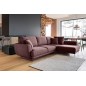 Canapé d'angle convertible - LARSON - en tissu Luxe, 5 places, bordeaux, angle droit (vu de face) Canapé d'angle convertible - LARSON - en tissu Luxe, 5 places, bordeaux, angle droit (vu de face)