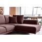 Canapé d'angle convertible - LARSON - en tissu Luxe, 5 places, bordeaux, angle droit (vu de face) Canapé d'angle convertible - LARSON - en tissu Luxe, 5 places, bordeaux, angle droit (vu de face)
