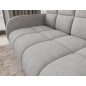 Canapé 2 places convertible tissu doux, gris, coffre, DEVON Canapé 2 places convertible tissu doux, gris, coffre, DEVON