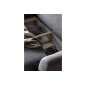 Canapé d'angle convertible - LARSON - en tissu Luxe, 5 places, marron, angle droit (vu de face)