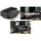 Canapé 3 places convertible - en tissu de qualité, gris foncé, ASVENA VELOURS