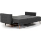 Canapé 3 places convertible - en tissu de qualité gris foncé, ASVENA