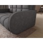 Canapé 2 places convertible tissu doux, gris foncé, coffre, DEVON Canapé 2 places convertible tissu doux, gris foncé, coffre, DEVON