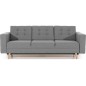 Canapé 3 places convertible - en tissu de qualité gris, ASVENA, Gris clair
