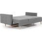 Canapé 3 places convertible - en tissu de qualité gris, ASVENA, Gris clair