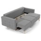 Canapé 3 places convertible - en tissu de qualité gris, ASVENA, Gris clair