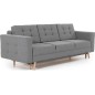 Canapé 3 places convertible - en tissu de qualité gris, ASVENA, Gris clair