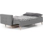 Canapé 3 places convertible - en tissu de qualité gris, ASVENA, Gris clair