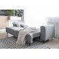 Canapé 3/4 places convertible et espace de rangement, Gris, en velours de qualité, DANY