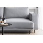 Canapé 3/4 places convertible et espace de rangement, Gris, en velours de qualité, DANY