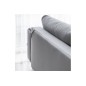 Canapé 3/4 places convertible et espace de rangement, Gris, en velours de qualité, DANY