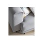 Canapé 3/4 places convertible et espace de rangement, Gris, en velours de qualité, DANY