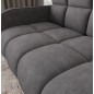 Canapé 2 places convertible tissu doux, gris foncé, coffre, DEVON Canapé 2 places convertible tissu doux, gris foncé, coffre, DEVON