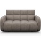 Canapé 2 places convertible tissu doux beige, coffre, DEVON Canapé 2 places convertible tissu doux beige, coffre, DEVON