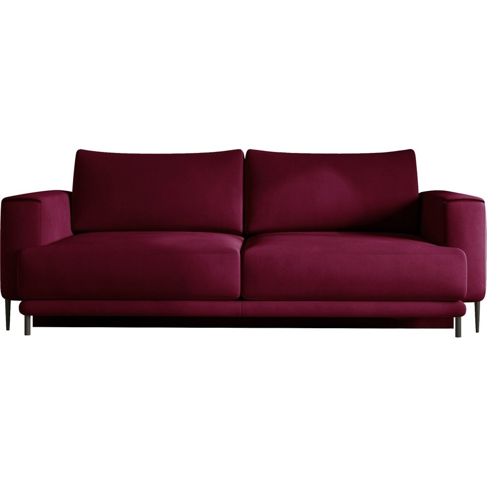 Canapé 3/4 places convertible et espace de rangement - Fushia - en velours de qualité, DANY, Fuschia