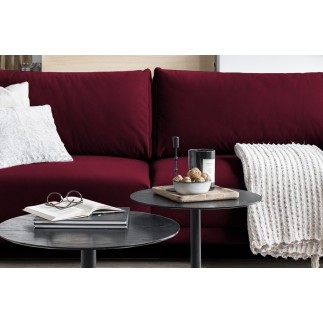 Canapé 3/4 places convertible et espace de rangement - Fushia - en velours de qualité, DANY