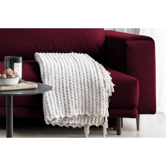 Canapé 3/4 places convertible et espace de rangement - Fushia - en velours de qualité, DANY