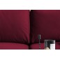 Canapé 3/4 places convertible et espace de rangement - Rouge - en velours de qualité, DANY, Rouge foncé