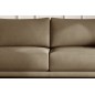 Canapé 3/4 places convertible et espace de rangement - beige - en velours de qualité, DANY