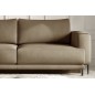 Canapé 3/4 places convertible et espace de rangement - beige - en velours de qualité, DANY