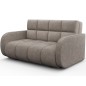 Canapé 2 places convertible tissu doux beige, coffre, DEVON Canapé 2 places convertible tissu doux beige, coffre, DEVON