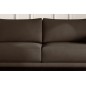 Canapé 3/4 places convertible et espace de rangement - marron - en velours de qualité, DANY
