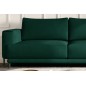 Canapé 3/4 places convertible et espace de rangement - vert - en velours de qualité, DANY