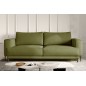 Canapé 3/4 places convertible et espace de rangement - vert olive - en velours de qualité, DANY
