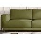 Canapé 3/4 places convertible et espace de rangement - vert olive - en velours de qualité, DANY