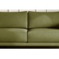 Canapé 3/4 places convertible et espace de rangement - vert olive - en velours de qualité, DANY