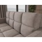 Canapé 2 places convertible tissu doux beige, coffre, DEVON Canapé 2 places convertible tissu doux beige, coffre, DEVON